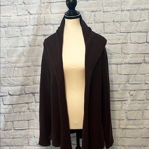 Tweeds 100% Cashmere Cardigan Sweater Shawl Collar Brown Size Large